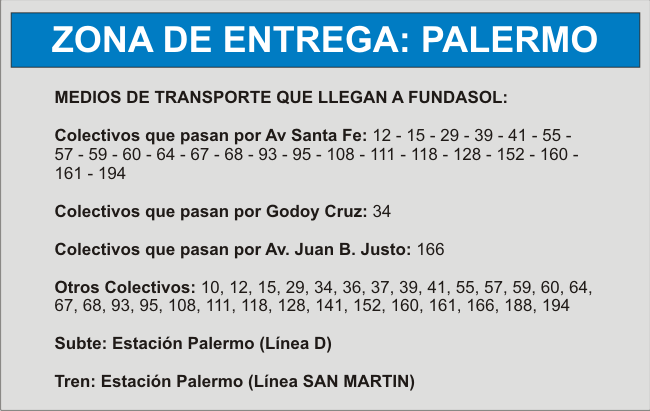 Zonas de Entrega de La Fundación Soldados