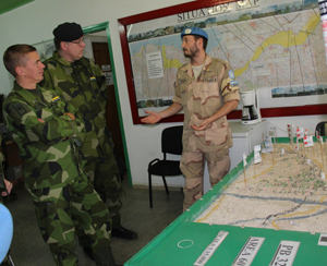 Visita de la Comitiva del Centro Internacional de las Fuerzas Armadas Suecas
